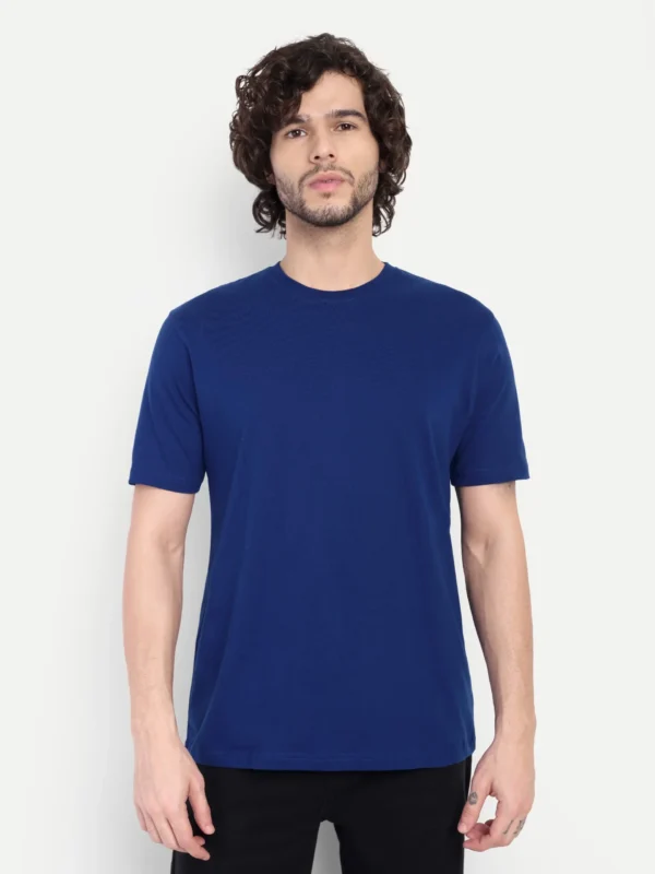 Men’s Cotton Slim Fit T-Shirt – Navy Blue